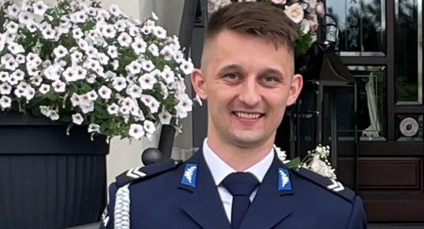 Zdjęcie policjanta Oskara Wojciechowskiego, który potrzebuje pomocy