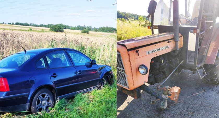 Zdjęcie z kolizji w Ożegowie