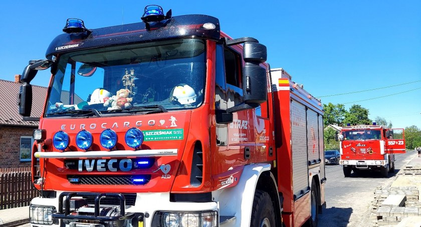 Pożar, który wybuchł w jednym z domów jednorodzinnych w Strobinie, okazał się niegroźny fot.: OSP Konopnica