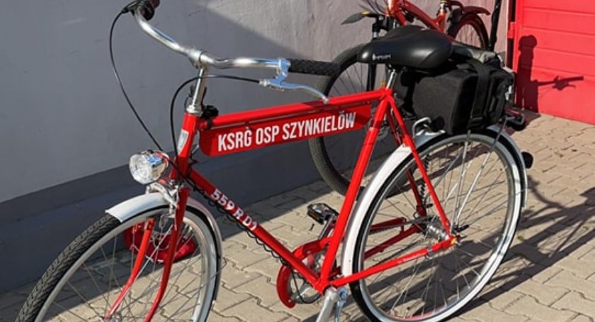 Na zdjęciu nowy pojazd, czyli strażacki rower / Fot. Facebook / OSP Szynkielów