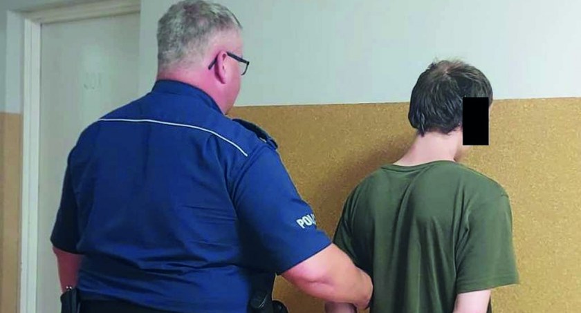 Sprawca usłyszał zarzut kradzieży w warunkach recydywy. fot.: KPP Wieluń 