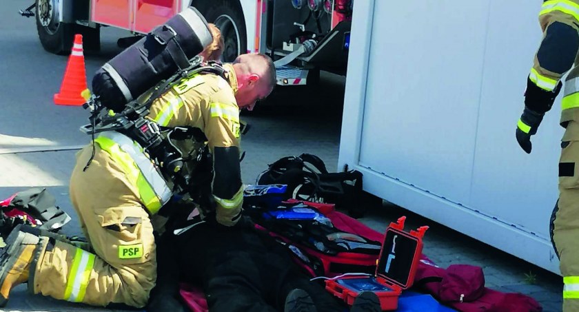 Strażacy goszczą w szpitalu przez trzy dni fot.: arch.: SP ZOZ w Pajęcznie