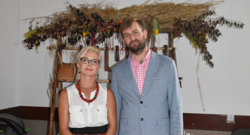 Tegorocznymi starostami dożynek byli Ewelina Górnik oraz Artur Siejka fot.: Katarzyna Cieślik 