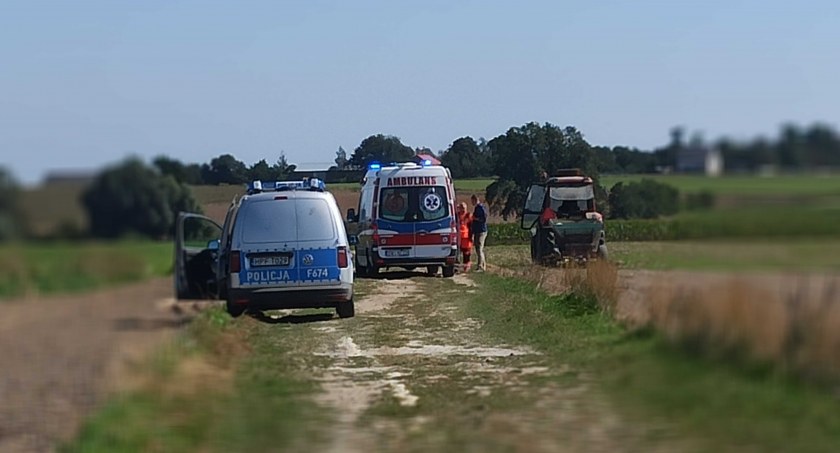 Podczas prac polowych ranny został 58-latek fot.: Magdalena Lizurej