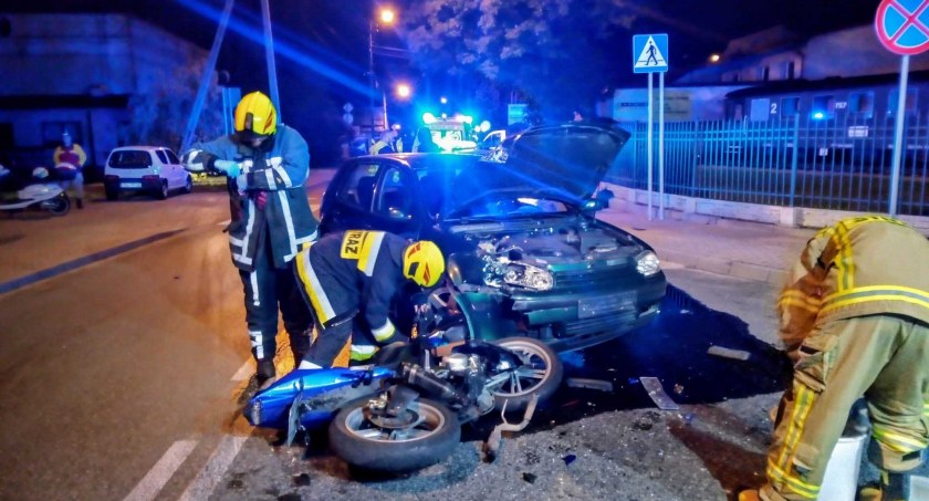 Pierwszej pomocy poszkodowanemu 15-latkowi udzieliły druhny MDP OSP Praszka   fot.: arch. OSP Praszka