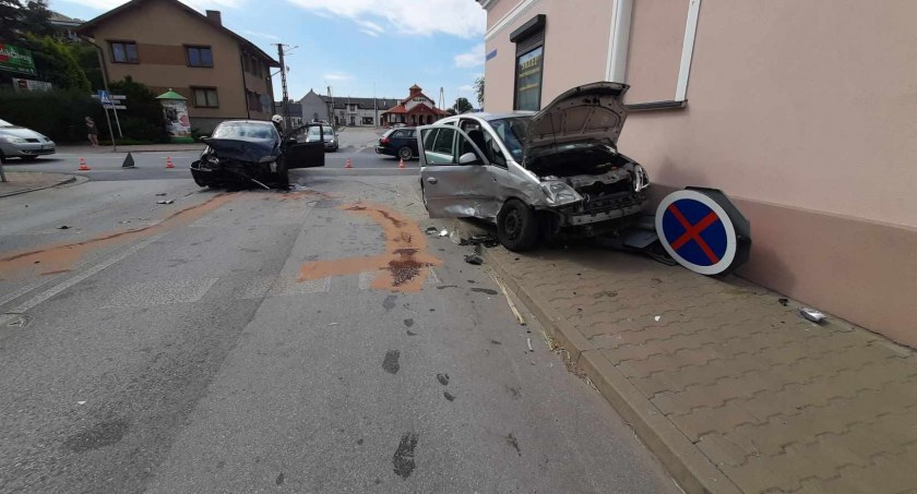 Na zdjęciu miejsce kolizji / Fot. Facebook / OSP Warta