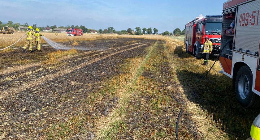 Na zdjęciu miejsce, w którym doszło do pożaru / Fot. Facebook / OSP KSRG Sulmierzyce