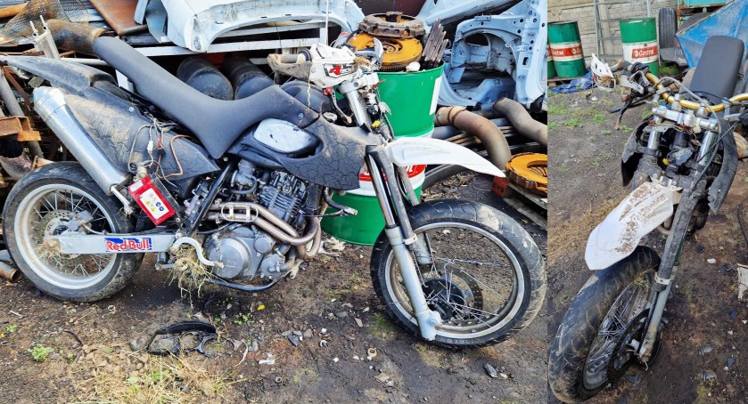 Zdjęcia zarekwirowanego przez policję motocykla