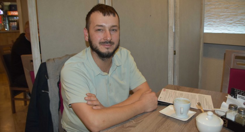 Arkadiusz Zawadzki cieszy się, że w tym roku do Szlachetnej Paczki dołączy Komenda Powiatowa Policji w Pajęcznie fot.: Katarzyna Cieślik 