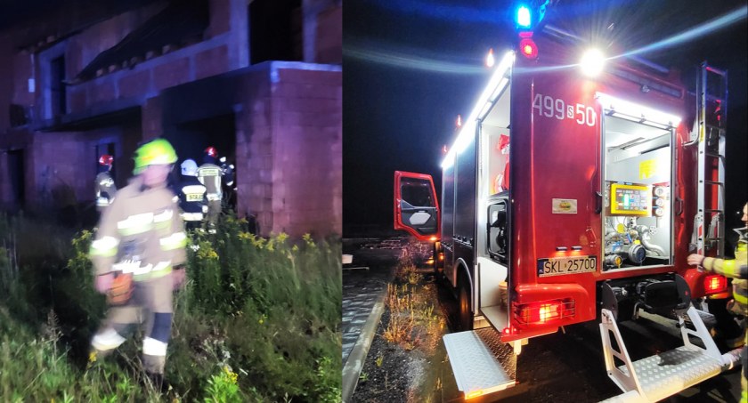 Na zdjęciu akcja gaśnicza w Białej / Fot. Facebook / OSP KSRG Biała 
