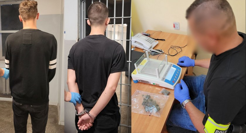 Na zdjęciach zatrzymani z narkotykami / fot.: KPP w Wieluniu