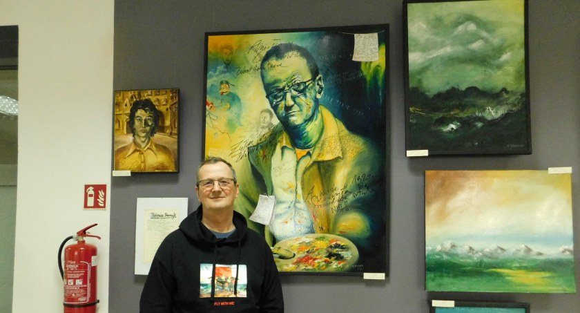 Do końca marca w Miejsko-Gminnym Domu Kultury w Działoszynie można obejrzeć m.in. prace Tadeusza Posmyka fot.: Magdalena Lizurej