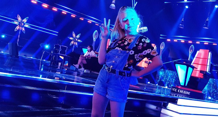 Hania Włodarczyk w trakcie eliminacji do IV edycji The Voice Kids fot.: archiwum prywatne