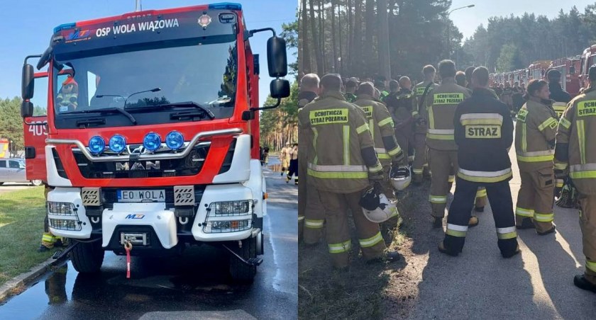 Na zdjęciu fragmenty ze szkolenia strażaków z powiatu bełchatowskiego / Fot. Facebook / KSRG OSP Wola Wiązowa