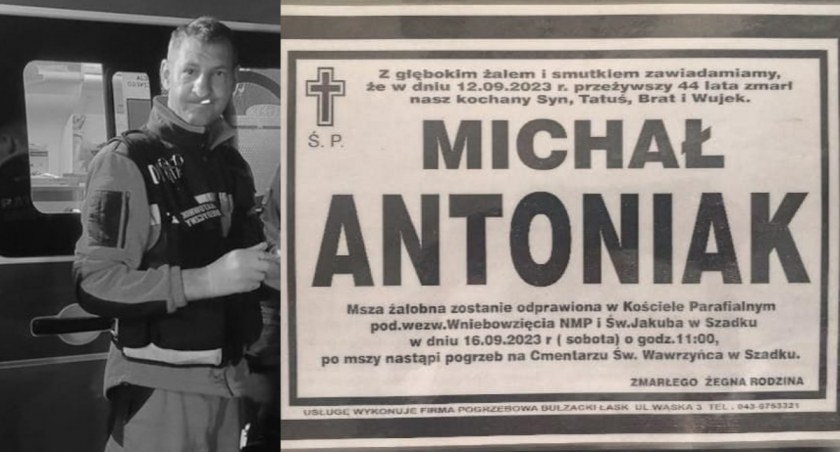 Zdjęcie druha Michał Antoniaka z OSP w Szadku