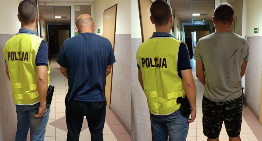 Na zdjęciu moment zatrzymania mężczyzn / Fot. KPP Brzeziny