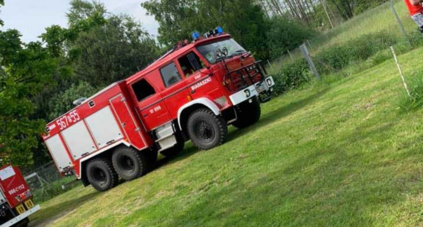Jedną z zadysponowanych do pożaru jednostek była OSP Biadaszki fot. OSP Biadaszki  