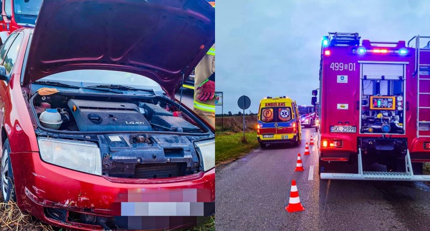 Na zdjęciu miejsce wypadku / Fot. Facebook / OSP KSRG Biała 
