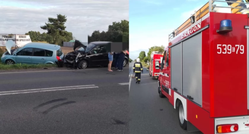 Na zdjęciu miejsce poniedziałkowej kolizji / Fot. Facebook / OSP Warta 