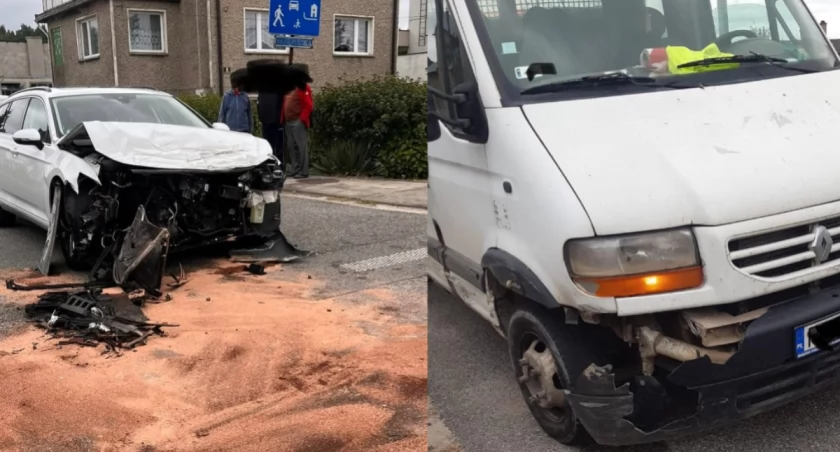 Na zdjęciu miejsce sobotniej kolizji / Fot. Facebok / OSP Bralin 
