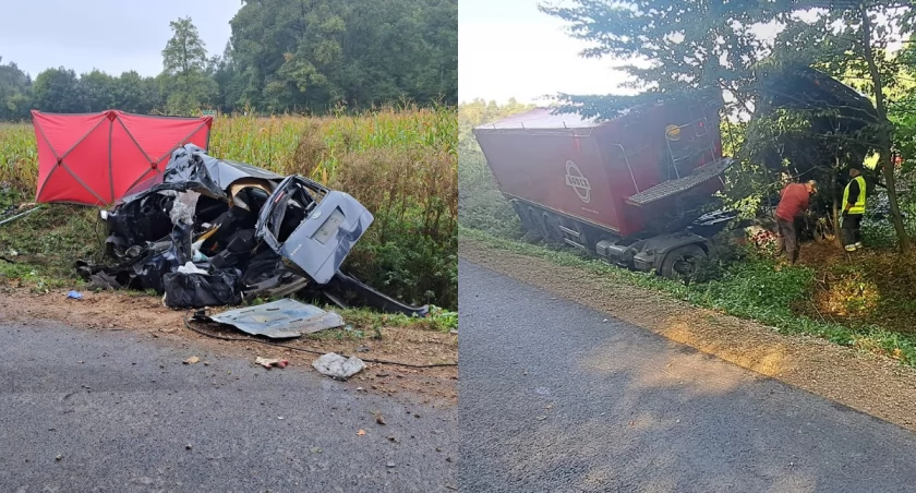Na zdjęciu miejsce tragicznego wypadku / Fot. Facebook / OSP Stara Sobótka