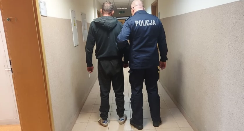 Na zdjęciu mężczyzna zatrzymany w tej sprawie / Fot. KPP Kutno 