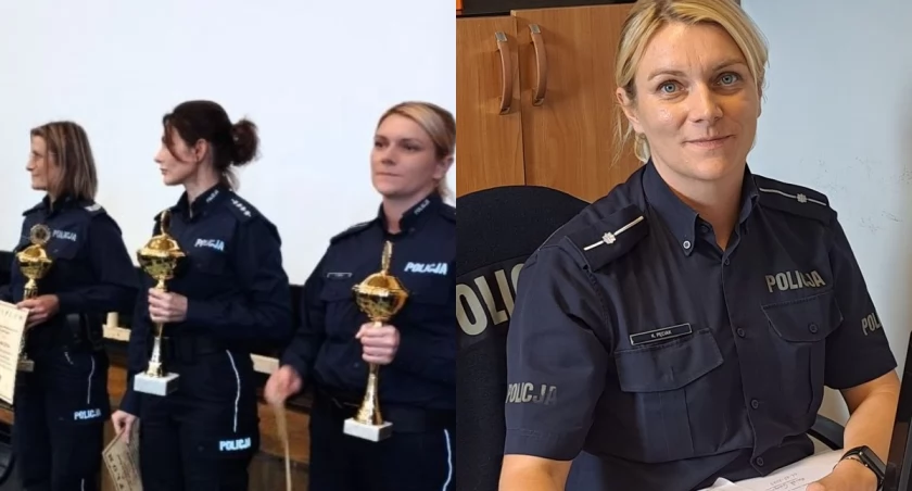 Na zdjęciu mł. asp. Kamila Pęciak z KPP w Pajęcznie, która zdobyła trzecie miejsce w wojewódzkim konkursie / Fot. KPP Pajęczno 