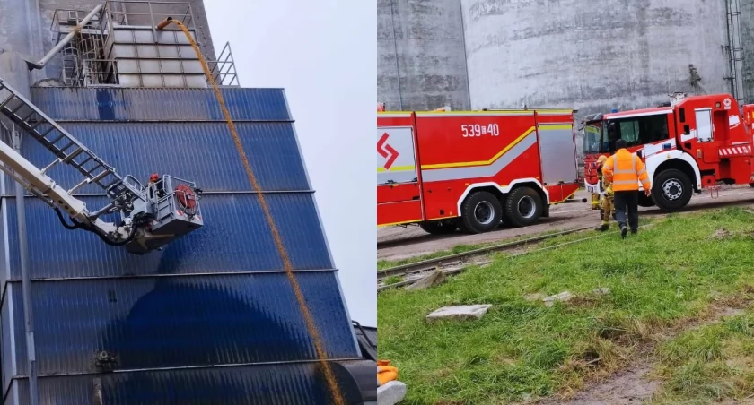 Na zdjęciu fragmenty czwartkowej akcji gaśniczej / Fot. Czytelnik 