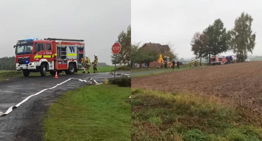 Na zdjęciu miejsce akcji / Fot. Facebook / OSP KSRG Ożarów 