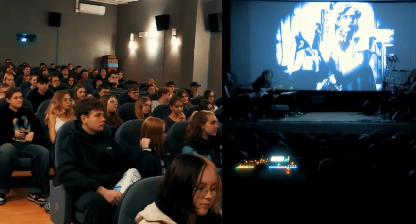 Na zdjęciu uczestnicy poniedziałkowego pokazu / Fot. Facebook / Wieruszowski Dom Kultury