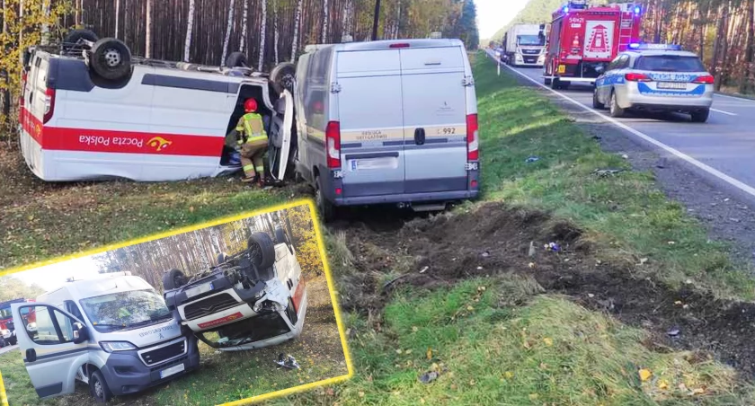 Zdjęcia z wypadku między Niedźwiedziem a Ostrzeszowem / fot.: KPP Ostrzeszów