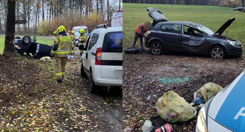 Na zdjęciu pojazd, którym poruszała się 35-latka / Fot. Facebook / OSP Szadek
