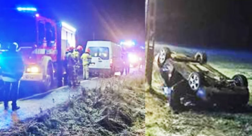Zdjęcie z kolizji drogowej w Białej Kopiec / fot.: M.P.