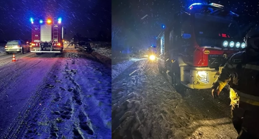 Na zdjęciu miejsce kolizji / Fot. Facebook / OSP KSRG Biała