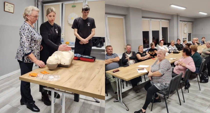 Na zdjęciu fragmenty spotkania strażaków ze Skomlina z seniorami / Fot. Facebook / OSP KSRG Skomlin