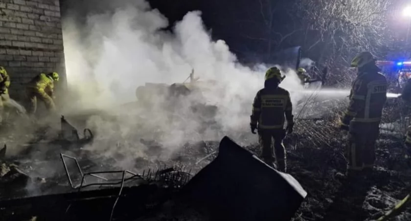 Na zdjęciu miejsce pożaru / Fot. Facebook / OSP KSRG Sulmierzyce