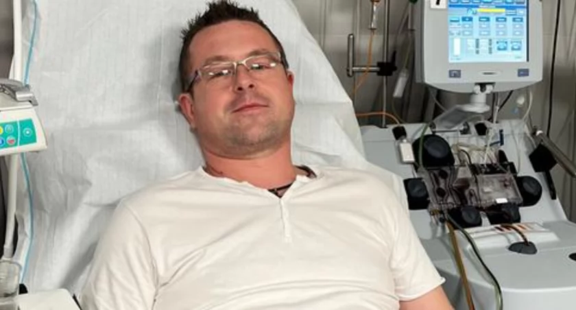 Na zdjęciu druh Krzysztof Wawrzyniak z OSP w Czarnożyłach, który oddał komórki macierzyste dla potrzebującego chłopca / Fot. Fundacja DKMS