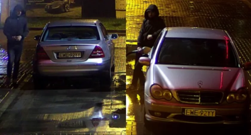 Na zdjęciu wizerunek sprawcy kradzieży dwóch tablic rejestracyjnych / Fot. Komenda Powiatowa Policji w Wieruszowie