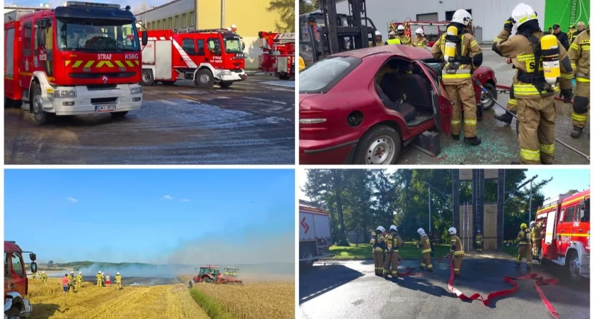 Na zdjęciu fragmenty akcji i interwencji z udziałem strażaków z Mierzyc / Fot. Facebook / OSP Mierzyce