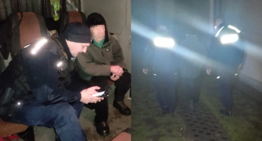 Na zdjęciu mężczyzna, którego po kilku godzinach od zaginięcia odnalazła policja / Fot. KPP Bełchatów