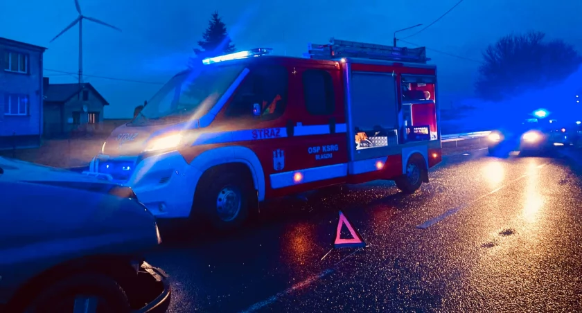 Na zdjęciu miejsce zdarzenia w Brzozowcu na DK 12 / Fot. Facebook / OSP KSRG Błaszki