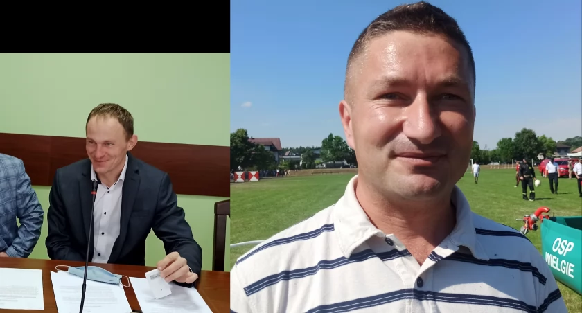 Zdjęcie Piotra Pawlaka i Łukasza Pawlika, radnych z Ostrówka/fot.: Magdalena Lizurej