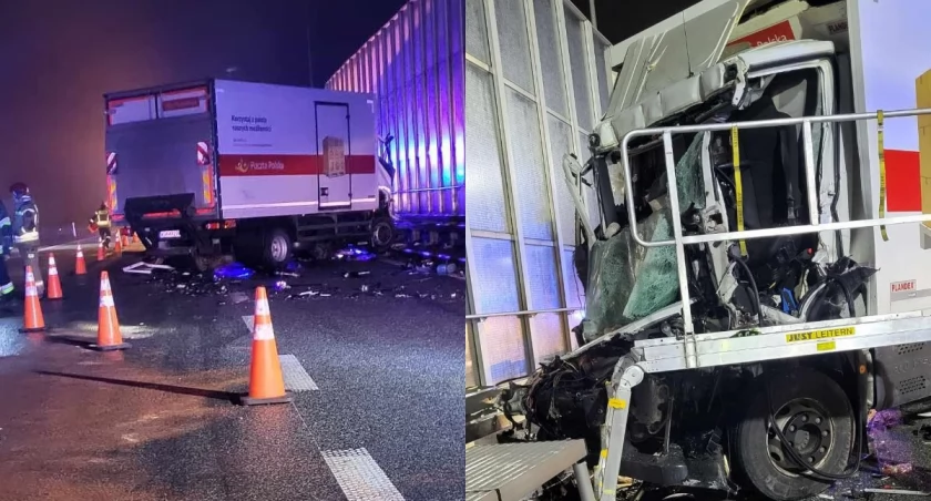 Na zdjęciu iveco, którego kierowca zmarł w szpitalu / Fot. Facebook / OSP Paprotnia