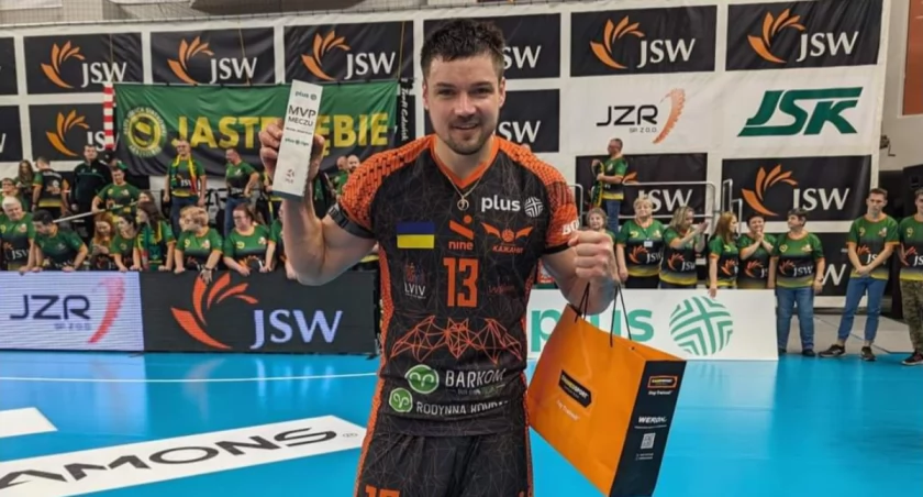 Na zdjęciu MVP spotkania Vasyl Tupchii / źródło: Barkom Każany Lwów 