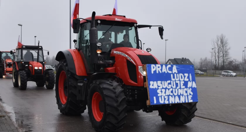 zdjęcie z protestu rolników/fot.: Magdalena Lizurej