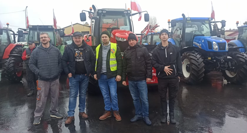 zdjęcie rolników podczas protestu/fot.: Magdalena Lizurej