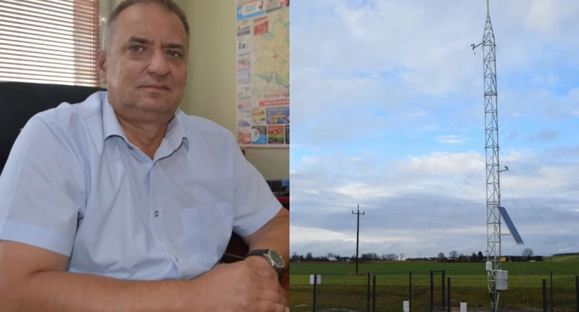 Wójt Zbigniew Dąbrowski był zainteresowany powstaniem stacji meteorologicznej na terenie gminy/fot.: Ela Wodecka 