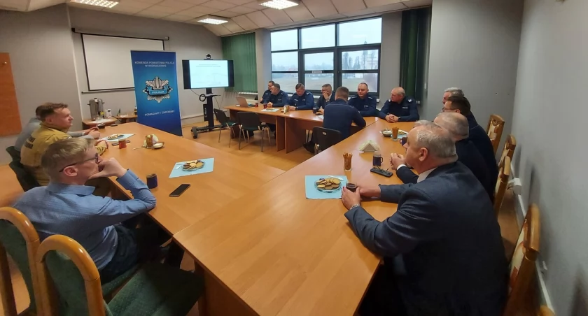 Na zdjęciu fragment środowego spotkania / Fot. KPP Wieruszów 
