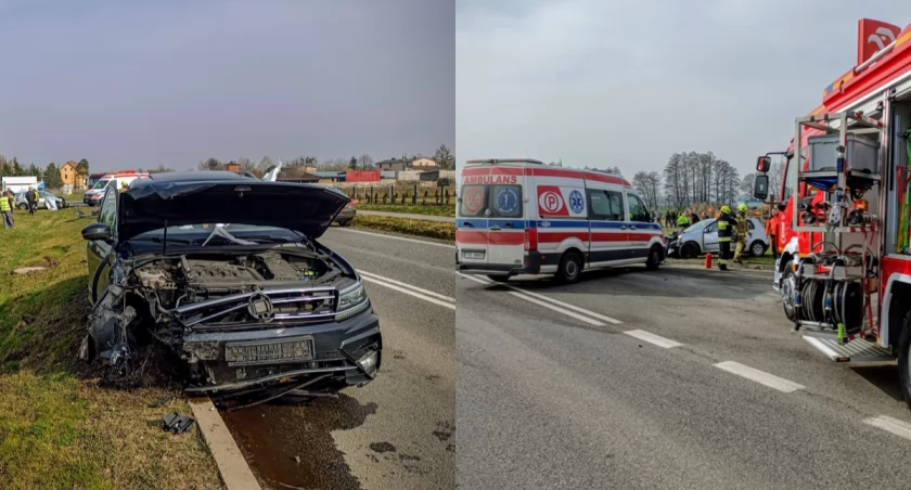 Na zdjęciu miejsce wypadku / Fot. Facebook / OSP w Praszce 