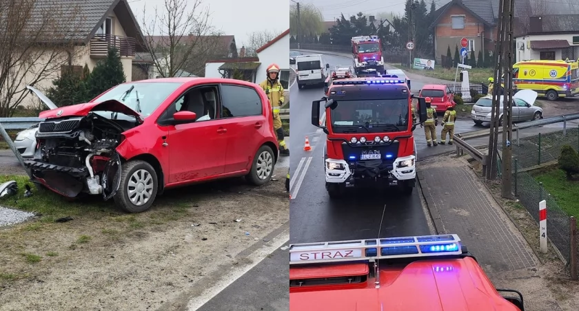 Na zdjęciu miejsce zdarzenia w Dębołęce / Fot. Facebook / OSP KSRG Brzeźnio